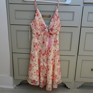 Hello Molly Floral Pink Mini Dress